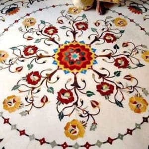 Marble Mandap Galeecha with Inlay Work