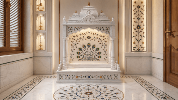 Home Temple with Inlay Work